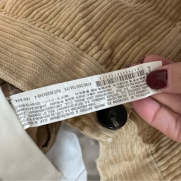 ZARA | Tan Camel Corduroy Wide Leg Culotte Trouser Pants - Picture 8 of 8